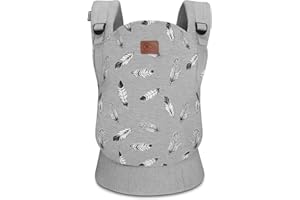 kk Kinderkraft Marsupio Ergonomico Milo, Leggero, Ventrale e Dorsale, Regolabile, Per Bambini da 3 Mesi Fino 20 Kg, Grigio