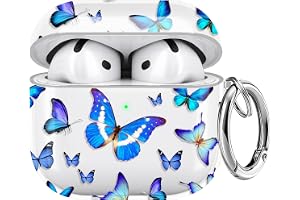 Fallskydd för AirPods 5/AirPods 4 med nyckelring för kvinnor | för Apple iPod 5/4-fodral med nyckelring, elegant, söt, blommi