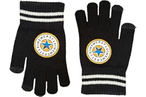 Beyond Happy Newcastle Adult Gloves - Newcastle Geordie Football Fans Touch Gloves - 100% Acrylic Toon Winter Accessory