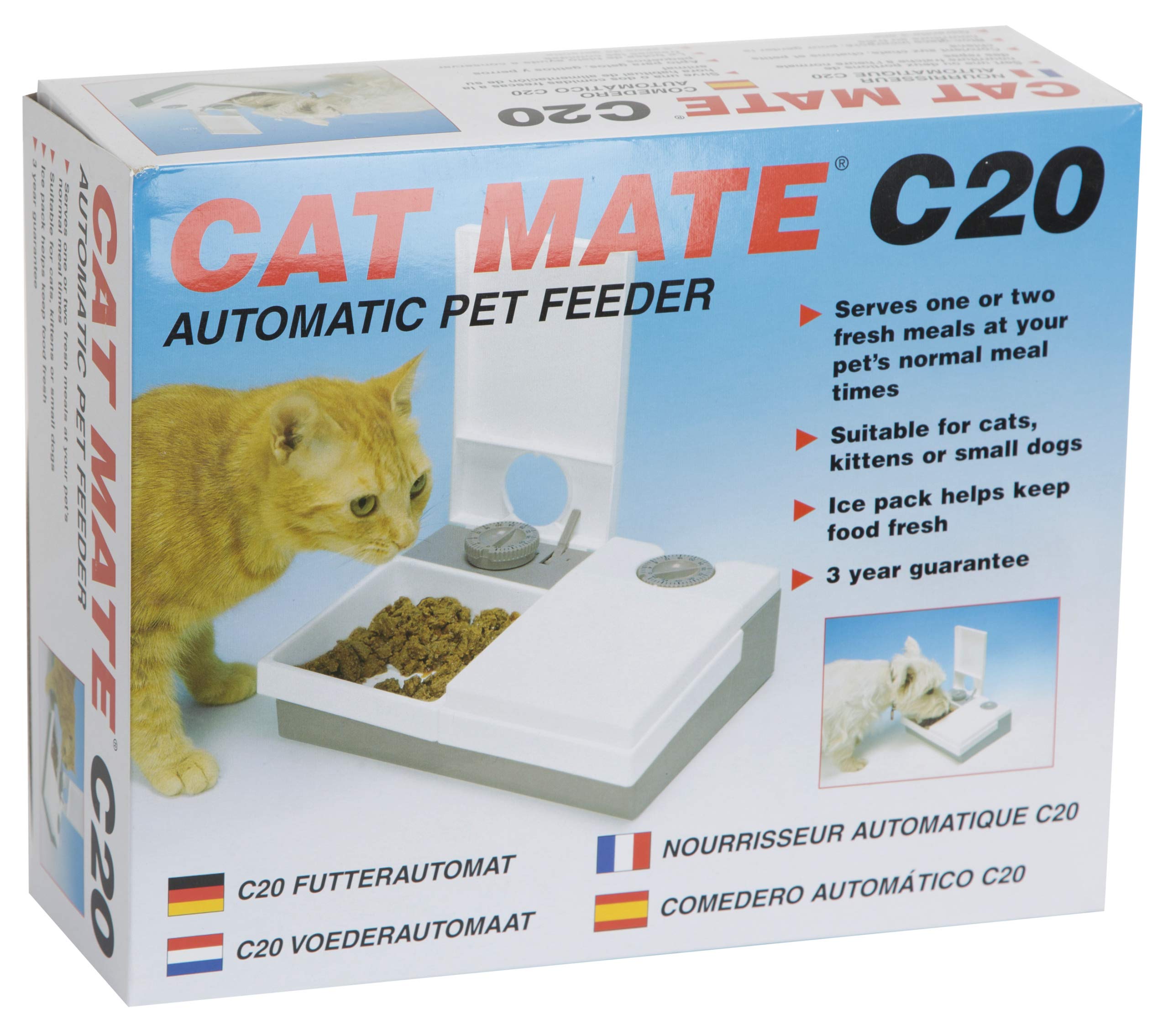 Cat Mate C20 Automatic Pet Feeder | For Cats and Small Dogs with Timer