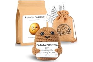 Uonel INDUSTRY Regalos Originals Patata Positiva Español Patata Muñeco - Suave Peluche Regala Humor e Inspiración - Ideas de Regalo Parejas y Abuelos Adolescentes - Tarjeta dedicatoria