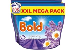 Bold Pods Liquid Laundry Detergent Capsules, 108 Washes (54x2), Lavender & Camomile, Outdoor Freshness That Lasts, With Built-In Lenor Softener