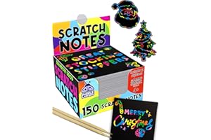 PURPLE LADYBUG Stocking Fillers Kids Rainbow Scratch Notes - 150 Sheets - Fits Small Gift Bags, Teen Boy & Teenage Girls Stocking Fillers - Early Christmas Presents for Kids and Teens - Craft Activity Gift for Teens