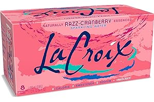 LA CROIX Naturally Razz-Cranberry Essenced Sparkling Water | 24 x 355ml
