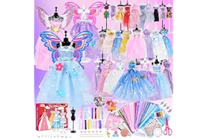JONRRYIN Fashion Designer Kit, 900+ Projektowanie Rękodzieło Dla Dziewcząt, Projektowanie Rzemiosła Dla Dziewczyn, Zestaw Mody Gry, Zabawki Nauka Urodziny Prezent Nastolatki Dzieci 6+ Lat