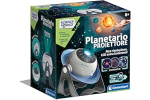 Clementoni Scienza e Gioco Lab - Planetario Proiettore delle Stelle Animato 3D, Gioco Scientifico Bambini 8+ Anni, per Scoprire Sistema Solare e Costellazioni, Made in Italy, Lingua Italiana, 19338