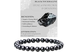 Bivei Perlenarmband für Frauen 6mm Halbedelstein dehnbarer elastischer Schmuck Yoga Weihnachtsgeschenke