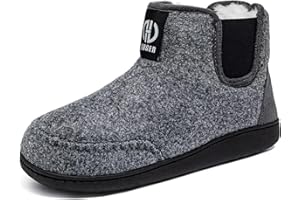 GURGER Kapcie męskie, ciepłe, pluszowe, z podszewką, kapcie domowe, filcowe