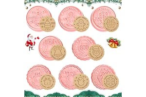 Shinybox Moldes Galletas Navidad, 8 Piezas Cortadores de Galletas de Navidad, Moldes para Galletas 3D, Cortador de Pastel de Galletas 3D para Cookie, Pasteles, Fondant Decoración de Pasteles