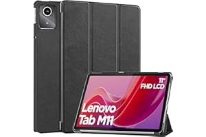YRH for Lenovo Tab M11 Case 11 inch 2024 (TB330FU), Light Stand Lether Protective Cover for Lenovo M11 Case, with Auto Sleep/Wake, Black