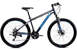 Bicystar WOLFKING MTB 27.5" Grigio/Azzurro, Mountain Bike Unisex Adulto
