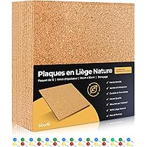 Lot De 9 Carreaux De Liège Auto-adhésifs Naturels – 300 Mm X