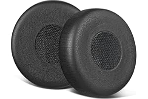 SOULWIT Cuscinetti Auricolari Di Ricambio Per Jabra Evolve 65/40/30/20, Per Evolve 65UC 65MS/40UC 40MS/ 30US 30MS 30II/20SE 20UC 20MS Cuffia, Cuscinetti Con Morbida Pelle Proteica-Nero
