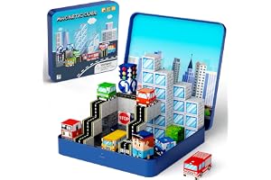 Magnetiska byggstenar stadstrafik set 49 st, barn STEM leksaker resa inlärning magnetiska block, småbarnsleksaker för bil och plan, födelsedag jul present för åldrarna 3+ år barn