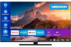 MEDION X14318 (MD 30067) 108 cm (43 Zoll) QLED Fernseher (UHD Smart-TV, 4K Ultra HD, Dolby Vision HDR, Dolby Atmos, HDMI 2.1,