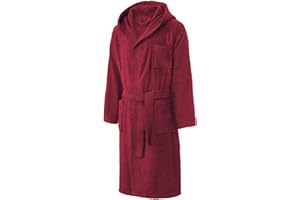 CelinaTex S-XXL Bademantel Kapuze Uni lang aufgesetzte Taschen Damen Herren Unisex warm Frottee Baumwolle Morgenmantel, Sauna, Spa, Pool, Bad, flauschig und komfortabel OEKO-TEX Arizona