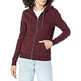 Amazon Essentials Felpa con Cappuccio e Zip a Tutta Lunghezza in Pile di French Terry (Taglie Forti Disponibili) Donna