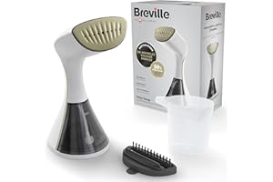 Breville EliteTEMP Handheld Garment Steamer | Horizontal & Vertical Clothes Steamer for Home & Travel | 1500W | Fast Heat Up | White & Gold