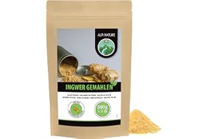 Ingefärapulver (500 g, 0,5 kg), markingefära, 100% helt naturligt, försiktigt torkat och malt, inga tillsatser, ingefärarot