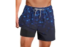 APTRO Men's Swimming Shorts with Zip Pockets 2 in 1 Quick Dry Swim Trunks with Compression Liner 02