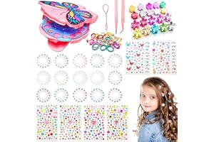 YeahBoom 862PCS Hair Bedazzler Kit,Diamond Hair Machine,Hair Glitter Machine,Hair Styler,Juguete de Perforación con Purpurina,Glam Styling Tool,Glam Styling Tool,Stamper Hair
