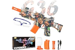 Innedu Gel Blaster, G36 Gel Gun Rüsten Sie die Batterie, Automatic Gelblasterpistolen mit Schutzbrille und 32000 Munition, Schießen im Freien Teamspiele Spielzeug Pistole für 12+ Teenager Erwachsene