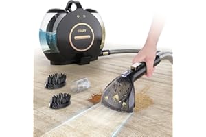 EUARY 32Kpa Handheld Carpet Spot Cleaner Machines Small for Sofa and Upholstery Washer 600W Portable Wet Vacuum Cleaners for Stairs Rug Car Seats mini hand held carpets cleaning machine for Pets
