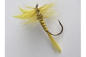 BESTCITY 10 x Yellow Stone Flies Dry Flies Set #180 Size 8 Trout Tadbass