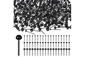 SALBSEVER 300 Stück Sicherheitsaugen zum Häkeln, Schwarz Mini Glasaugen, 2 mm 3 mm 4 mm für DIY Nadelfilzbären Puppenherstellung Nadelfilz Handwerk, Marionette Basteln Zubehör