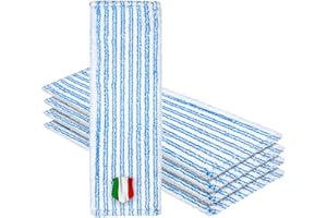 Okaei 5 pezzi di fodera per tergipavimenti (40 CM) - Fodera per tergipavimenti con proprietà di scorrimento ottimali per un lavoro ergonomico - Blu