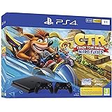 Sony PlayStation 4 Slim 1 To + Crash Team Racing, Avec 2 manettes sans fil DUALSHOCK 4 V2, Châssis F, Noir (Jet Black)