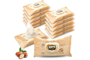 DETERMONDO 864 Salviette Neonato Igienizzanti Umidificate e Profumate all'Argan Senza Alcool, Ideali come Detergenti Cambio Pannolino, Viso e Mani, Pacco Scorta 12 confezioni da 72 Salviettine