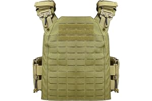 ‎TWINFALCONS Airsoft Plattenträger Taktische Plate Carrier,Gute Qualität Airsoft Weste aus 1000D Nylon Molle Leichter Schutzweste Schnelllösesystem für Paintball
