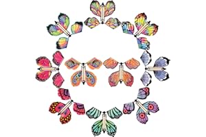HAMOOM 20TLG Fliegende Schmetterlinge Flying Butterfly Toy Magic Schmetterling Geburtstagsgeschenk Überraschen Aufziehschmetterling Spielzeug Überraschungsgeschenk für Weihnachten Geburtstag Hochzeit
