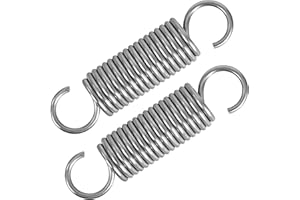 GUNGY Zugfedern mit Haken Edelstahl Spannfeder Zugfeder 80mm Außendurchmesser 20mm Drahtdurchmesser 2,5mm Maximale Zugkraft 13kg 2,5x20x80mm 2 Stück