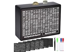 HIXAVA Tirelire en Bois avec Marqueur et Autocollants, Tirelire pour Objectif D'économie, Réutilisable, Boîte Épargne Billets Pièces (500-10000€), Schwarz