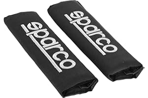 SPARCO SPC1204BK Seat Belt Padding, Black, 2 Units, Nero