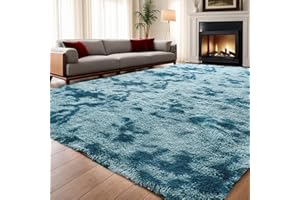 ISMOL Alfombra Suave y mullida para salón, Dormitorio, Oficina, Alfombra Decorativa para Exteriores, Pasillo, Alfombra Moderna (Azul, 60 x 120 cm)