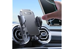 andobil Handyhalterung Auto Runde Lüftung [ 2.0 Entwurf Upgrade für Mercedes ] Handyhalterung Auto [ 2025 Neues Metall-Lüftungsclip ] für Mercedes-Benz A/B/C/E/S,Benz Zubehör Mini Cooper etc