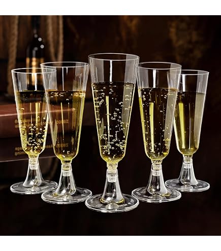 22 Stück Sektgläser (160ml) - Wiederverwendbar, Transparent, Bruchsicher, Für Party & Feier