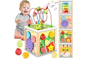 DINORUN Giochi Montessori 2 Anno Cubo Multiattivita Legno Giochi Legno Bambini Xilofono Cubo Montessori Multiattivita Giochi Bambini 2 3 4 Anni Regalo Bambino