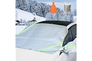 Robofun Copri Parabrezza Auto, Copri Parabrezza per Auto Inverno, Copri Parabrezza Esterno Antigrandine, Copertura Parabrezza Auto Protezione Anti Gelo, Neve, UV, Grandine, Sole-160 x 115 cm