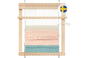 MICKI Webrahmen - mit Garn und Webnadel - Bastelset Kinder 3 Jahre und älter - Weben, DIY Set – Webrahmen viereckig - Webstuhl basteln - by