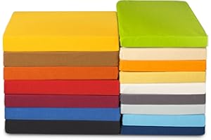 CelinaTex High-Line Spannbettlaken 90x200-100x200 cm rot Mako Baumwolle 180g/qm Bettlaken Jersey Spannbetttuch