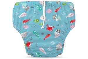 CHARLIE BANANA Pannolino da nuoto e pantaloni da allenamento 2 in 1 Florida Blue XL