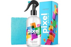 Pixel Bildschirmreiniger Spray 500ml – Streifenfrei & Antistatisch – Für TV, Monitor, Laptop, Handy – Natürlich & Alkoholfrei mit Mikrofasertuch