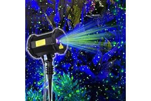 Dalanpa Firefly Garden Lights Christmas Star Projector with Blue Nebula Outdoor Wall Lights Decorative Lighting for Garden Home