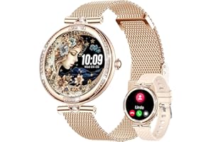 FITONME Damski inteligentny zegarek z połączeniami, 1.19" AMOLED Smartwatch damski z pulsometrem/uśpieniem/SpO2, WhatsApp Powiadomienia, 100 trybów sportowych, Wodoodporny IP68 Prezent dla kobiet na Androida