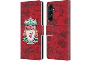Head Case Designs Officially Licensed Liverpool Football Club Home Red Crest Digital Camouflage Leather Book Wallet Case Cover Compatible With Samsung Galaxy A35 5G