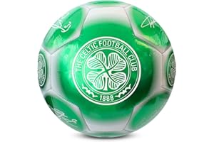Hy-Pro Oficjalnie licencjonowana piłka nożna Celtic F.C. Classic, metaliczna, rozmiar 5, The Bhoys, trening, mecz, towar, kolekcja dla dzieci i dorosłych, zielona